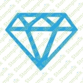 Transparentní razítko diamant
